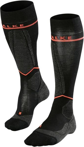 Damskie skarpety narciarskie Falke Compression. Czarne skarpetki damskie Falke, bez wzorów, z materiału. Za 357.99 zł.