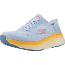 Buty SKECHERS SLIP-INS MAX CUSHIONING ELITE 2.0 Niebieski. Niebieskie trampki i tenisówki damskie Skechers, bez wzorów, z tkaniny. Za 502.99 zł.