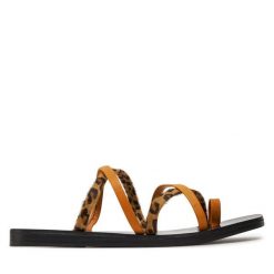 Japonki QUAZI. Brązowe klapki damskie QUAZI, bez wzorów, bez obcasa. Za 239.99 zł.