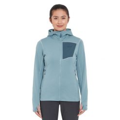 Bluza polarowa damska Rab Women's Superflux Hoody z kapturem. Niebieskie bluzy z kapturem damskie RAB, s, z polaru. Za 379.99 zł.
