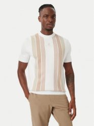Beverly Hills Polo Club T-Shirt M7611-HR Biały Regular Fit. Białe koszulki polo męskie Beverly Hills Polo Club, l, bez wzorów, z bawełny, bez ramiączek. Za 181.99 zł.
