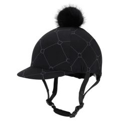Czapka na kask jeździecki QHP Liora. Czarne czapki męskie QHP, bez wzorów, z elastanu. Za 128.50 zł.