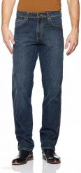WRANGLER REGULAR FIT MĘSKIE SPODNIE JEANSOWE DARK USED W10I22H10 112125986. Spodnie materiałowe męskie Wrangler, bez wzorów, z jeansu. Za 199.99 zł.