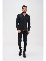 Basics & More Koszula - Regular fit - w kolorze czarnym rozmiar: S. Czarne koszule męskie Basics & More, s, bez wzorów, z bawełny, bez kołnierzyka, bez ramiączek. Za 96.60 zł.