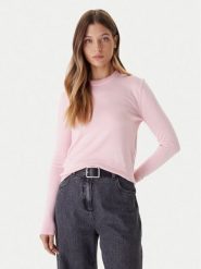 Calvin Klein Sweter LV044D370G Różowy Regular Fit. Czerwone swetry klasyczne damskie CALVIN KLEIN, m, z syntetyku, bez kołnierzyka. Za 299.99 zł.