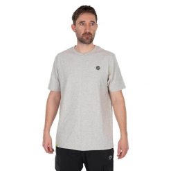 T-shirt z mini logo Matrix. Szare t-shirty męskie FISH MATRIX, m, bez wzorów, z bawełny, bez kołnierzyka. Za 170.50 zł.
