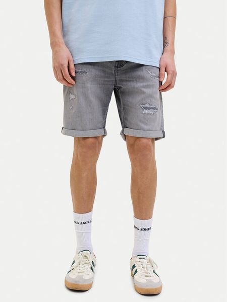 Jack & Jones Szorty jeansowe Rick 12269503 Szary Regular Fit. Szare szorty męskie Jack & Jones, bez wzorów, z bawełny. Za 119.99 zł.