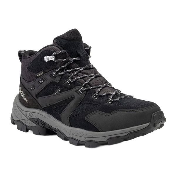 Buty trekkingowe męskie Jack Wolfskin Vojo Tour Lt Texapore Mid. Czarne buty trekkingowe męskie Jack Wolfskin, z gumy, bez zapięcia. Za 759.99 zł.