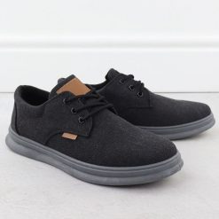 Półbuty męskie casual tekstylne czarne Nowacki 1059-H. Czarne półbuty męskie Nowacki, z materiału, bez zapięcia. Za 119.99 zł.