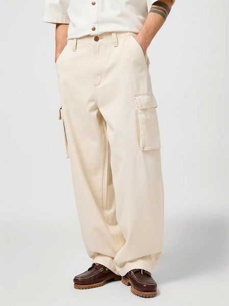 MESKIE SPODNIE WRANGLER CJ LOOSE CARGO ECRU 112362500. Spodnie materiałowe męskie Wrangler, bez wzorów. Za 219.99 zł.