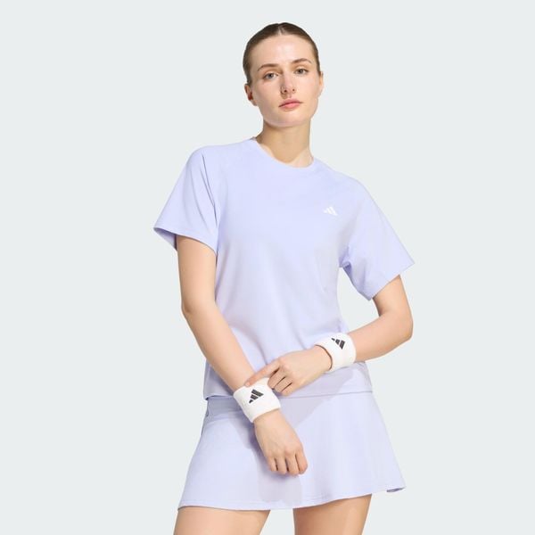 KOSZULKA CLUB TENNIS CLIMACOOL. Fioletowe bluzki sportowe damskie Adidas, uniwersalny, bez wzorów, z elastanu, bez ramiączek. Za 179.00 zł.