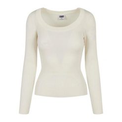 Damski Sweter Z Długim Rękawem Z Szerokim Dekoltem. Brązowe swetry klasyczne damskie Urban Classics, m, bez kołnierzyka. Za 122.99 zł.