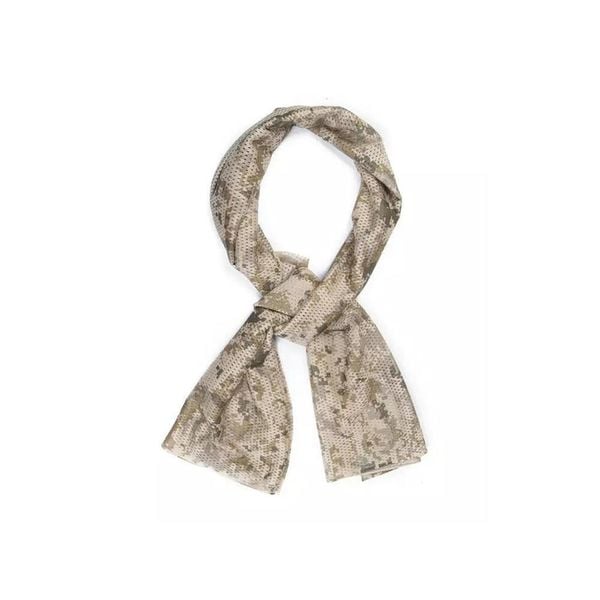 Szal maskujący z siatki MESH 155x48 cm. Brązowe szaliki i kominy damskie CAMOUFLAGE, bez wzorów, z meshu. Za 27.99 zł.