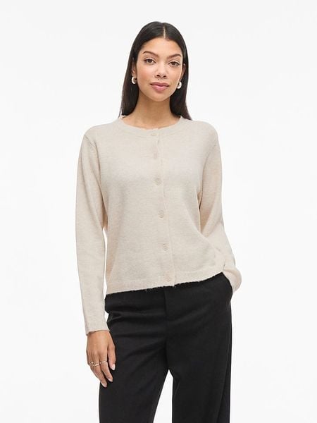 Vila Kardigan "Viliga" w kolorze beżowym rozmiar: XS. Brązowe kardigany damskie Vila, s, bez wzorów, z materiału. Za 53.17 zł.