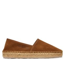 Espadryle LOVE MOSCHINO. Brązowe espadryle damskie Love Moschino, bez wzorów, bez obcasa. Za 609.99 zł.