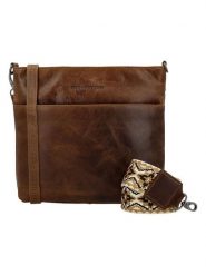 HIDE & STITCHES Skórzana torebka w kolorze brązowym - 26 x 25 x 4,5 cm rozmiar: onesize. Brązowe torebki klasyczne damskie HIDE & STITCHES, bez wzorów, z materiału, bez dodatków. Za 208.99 zł.