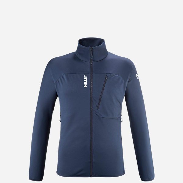 Bluza męska polarowa MILLET M Lokka Jkt III granatowy. Niebieskie bluzy z kapturem męskie Millet, l, z dzianiny. Za 427.75 zł.