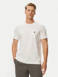 Beverly Hills Polo Club T-Shirt P-SS26M-TS414000 Biały Regular Fit. Białe koszulki polo męskie Beverly Hills Polo Club, m, bez wzorów, z bawełny, bez ramiączek. Za 129.99 zł.