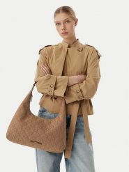 Calvin Klein Torebka Emblem Jacquard LV04F3635G Brązowy. Brązowe torebki klasyczne damskie CALVIN KLEIN, bez wzorów, z materiału, bez dodatków. Za 569.99 zł.