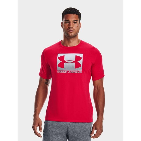 Koszulka fitness męska UNDER ARMOUR 1329581 z krótkim rękawem. Czerwone t-shirty sportowe męskie Under Armour, m, z materiału, bez ramiączek, na fitness i siłownię. W wyprzedaży za 75.37 zł.