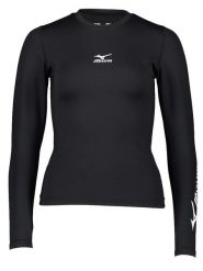Mizuno Koszulka funkcyjna w kolorze czarnym rozmiar: XL. Czarne topy sportowe damskie Mizuno, xl, bez wzorów, bez ramiączek. Za 57.06 zł.