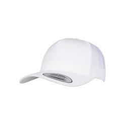 Czapka Flexfit 5-panel retro. Białe czapki z daszkiem damskie FLEXFIT, bez wzorów. Za 46.00 zł.