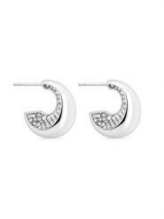 Guess Kolczyki JUBE06 249JW Srebrny. Szare kolczyki damskie Guess, metalowe. Za 231.99 zł.