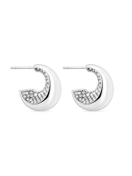 Guess Kolczyki JUBE06 249JW Srebrny. Szare kolczyki damskie Guess, metalowe. Za 231.99 zł.