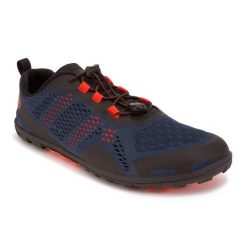 Buty berefoot męskie Xero Shes Aqua X Sport. Niebieskie buty trekkingowe męskie XERO SHOES, bez zapięcia, trekkingowe. Za 359.99 zł.