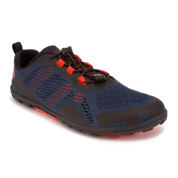 Buty berefoot męskie Xero Shes Aqua X Sport. Niebieskie buty trekkingowe męskie XERO SHOES, bez zapięcia, trekkingowe. Za 359.99 zł.