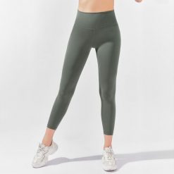 Legginsy myga Yula High-Waisted 7/8 - Olive Green - XS. Zielone legginsy damskie Myga, l, bez wzorów, z materiału. Za 199.99 zł.