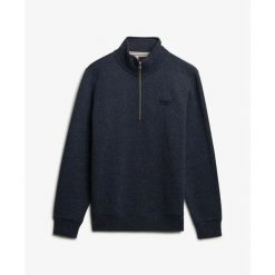 Sweter zapinany na zamek Superdry Henley. Niebieskie kardigany męskie Superdry., na zimę, m, bez wzorów, bez kołnierzyka. Za 327.70 zł.