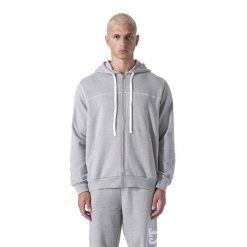 Bluza męska Everlast Exclusive Full Zip. Szare bluzy bez kaptura męskie Everlast, bez wzorów, sportowe, bez kołnierzyka, bez ramiączek. Za 149.99 zł.