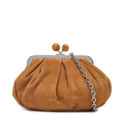 Torebka Weekend Max Mara. Brązowe torebki klasyczne damskie Weekend Max Mara, bez wzorów, wizytowe, bez kołnierzyka, bez ramiączek. Za 1,239.00 zł.