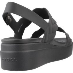 Sandały CROCS BROOKLYN WOVEN UPPER LW Czarny. Czarne sandały damskie Crocs, bez wzorów, z syntetyku, bez obcasa. Za 297.99 zł.