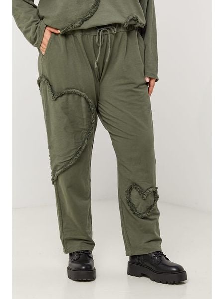 Curvy Lady Spodnie w kolorze khaki rozmiar: 44/46. Brązowe spodnie materiałowe damskie Curvy Lady, z aplikacjami, z materiału, klasyczne, z standardowym stanem. Za 152.99 zł.