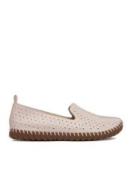 Rieker Półbuty CEO-M2853-31 Różowy. Czerwone półbuty damskie Rieker, bez wzorów, ze skóry, bez obcasa, na płaskiej podeszwie. Za 299.99 zł.