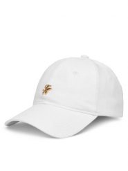 Tommy Hilfiger Czapka z daszkiem AW0AW18345 Biały. Białe czapki z daszkiem damskie Tommy Hilfiger, bez wzorów, ze lnu. Za 229.99 zł.