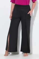 Damskie Spodnie ochrona przed promieniowaniem UV 50+ szerokie nogawki. Czarne spodnie materiałowe damskie Ulla Popken, bez wzorów, z elastanu, plus size. Za 191.99 zł.