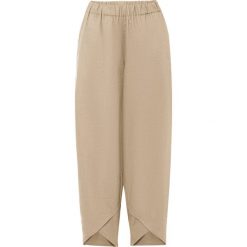 Spodnie lniane. Szare spodnie materiałowe damskie bonprix, bez wzorów. Za 149.99 zł.