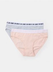 Bawełniane majtki figi 2 pack - kremowy. Białe figi damskie Sinsay, l, bez wzorów, z bawełny. Za 12.99 zł.