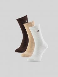 4F Skarpetki długie (3-pack) damskie - multikolor 39-42. Skarpetki damskie 4f, bez wzorów, z bawełny. Za 59.99 zł.