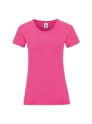T-shirt damski Fruit Of The Loom Iconic 150 - różowy. Czerwone t-shirty damskie Fruit of the Loom, m, bez wzorów, z bawełny, bez kołnierzyka. Za 124.99 zł.