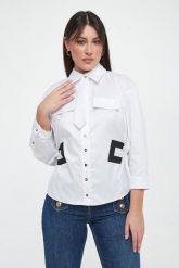 Koszula damska z krawatem ELISABETTA FRANCHI. Koszule damskie Elisabetta Franchi, bez wzorów, bez kołnierzyka, bez ramiączek. Za 1,999.00 zł.