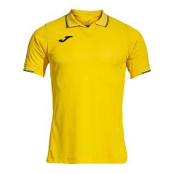 Koszulka piłkarska męska Joma Fit One SS. Żółte t-shirty sportowe męskie Joma, m, bez ramiączek, do piłki nożnej. Za 89.99 zł.