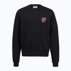 Bluza męska PROSTO Infine. Czarne bluzy bez kaptura męskie Prosto., bez wzorów, z bawełny, klasyczne, bez kołnierzyka, bez ramiączek. Za 219.99 zł.