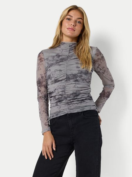 Noisy May Bluzka Iggy 27031592 Szary Slim Fit. Szare bluzki damskie Noisy may, s, bez wzorów, z syntetyku, bez kołnierzyka, bez ramiączek. Za 79.99 zł.