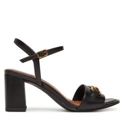 Sandały Tamaris. Brązowe sandały damskie Tamaris, bez wzorów, bez obcasa, na słupku. Za 379.99 zł.