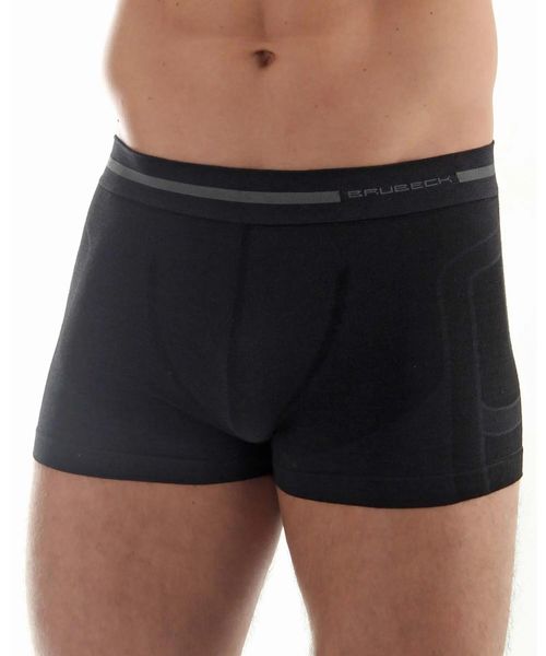 Bokserki męskie z wełną merino Brubeck COMFORT WOOL. Czarne bokserki męskie Brubeck, bez wzorów, z dzianiny. Za 78.49 zł.