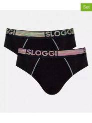 Sloggi Slipy (2 pary) "Go ABC" w kolorze czarnym rozmiar: M. Czarne slipki męskie Sloggi, bez wzorów. Za 30.78 zł.